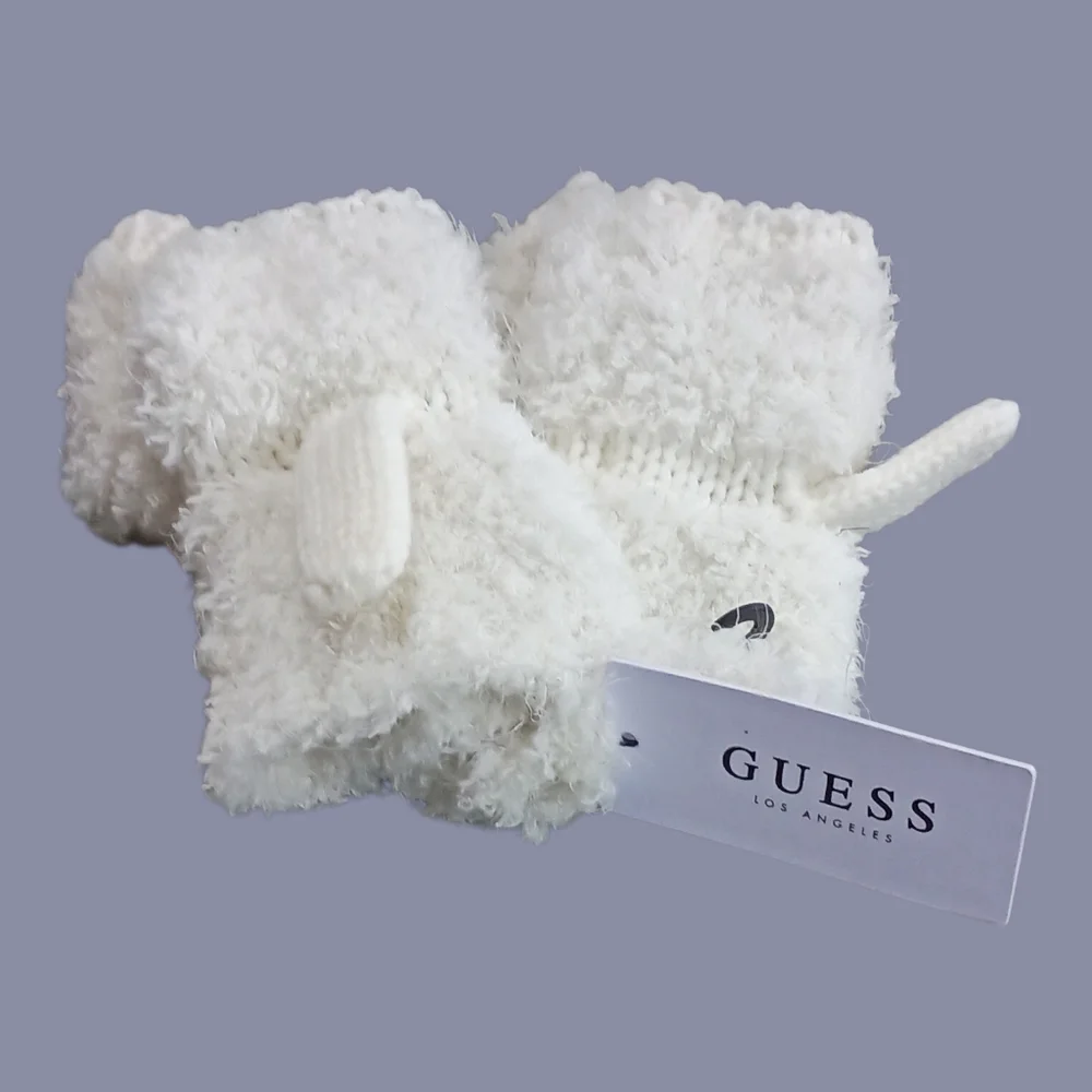 Guess Ivory Convertible Mittens OS NWT